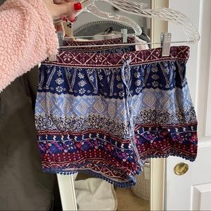 Printed hollister shorts XS